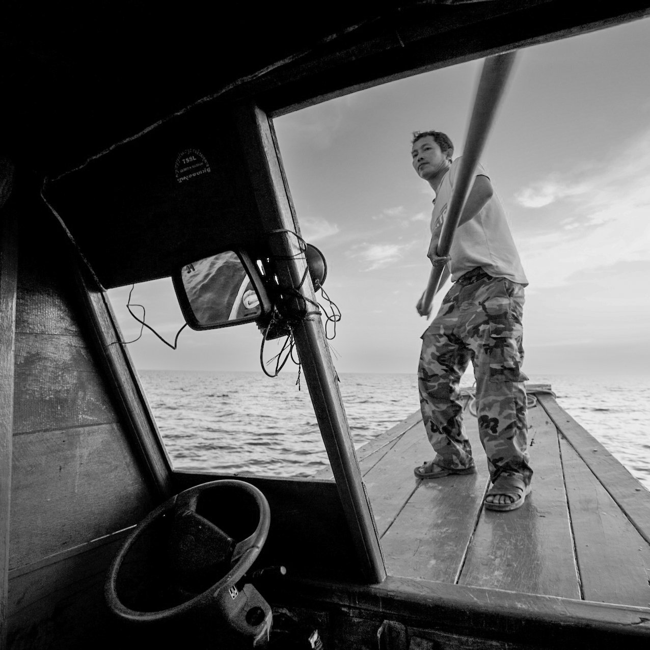 Boatman near Siem Reap, Cambodia