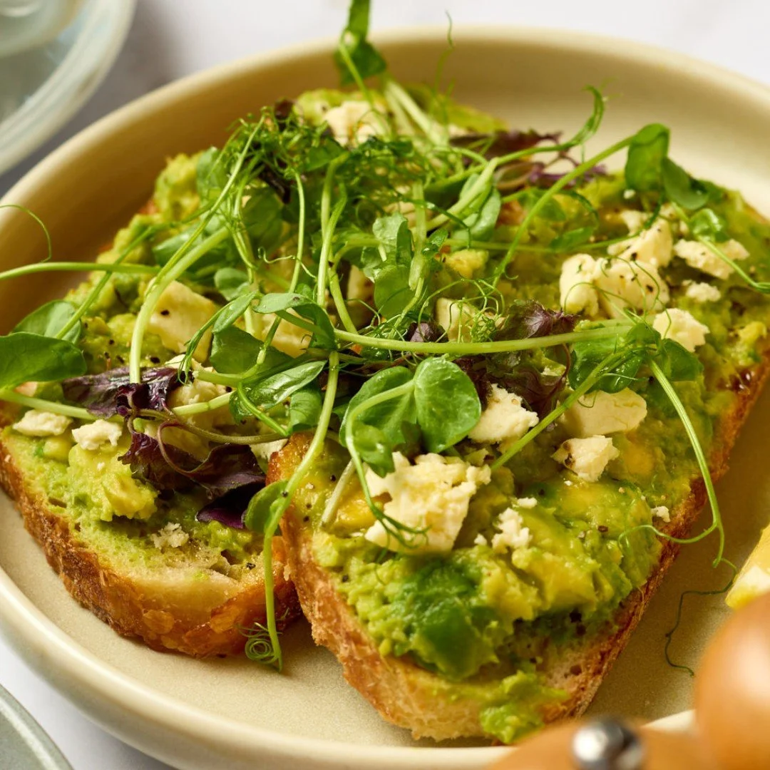 Nothing like Avocado on Toast with feta, lemon and warrigal greens on a fresh Mt Coot-Tha morning!