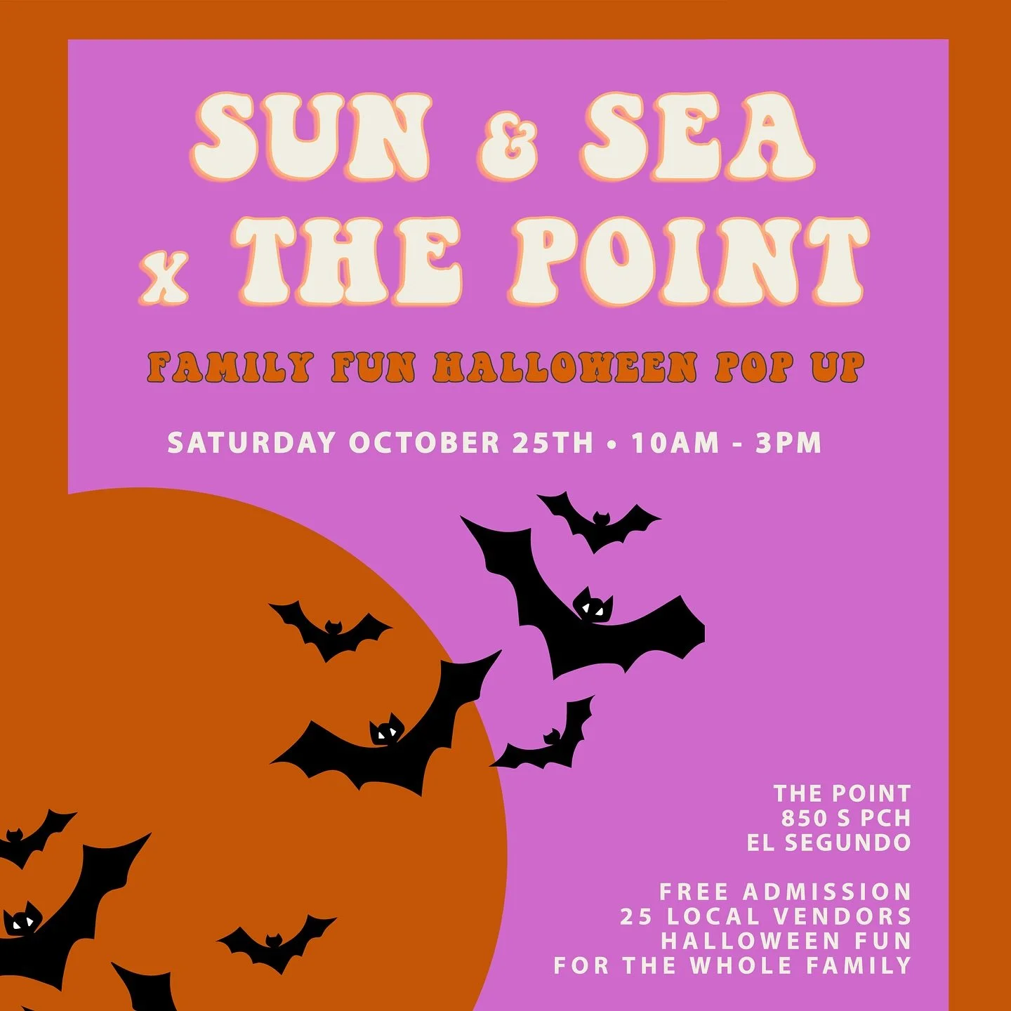 Halloween here we come!!! We are so excited for our annual spooky family fun market at @thepoint_sb coming up on October 25th!

Save the date &amp; share with your favorite shopping buddy 👯 #sunandseacollective