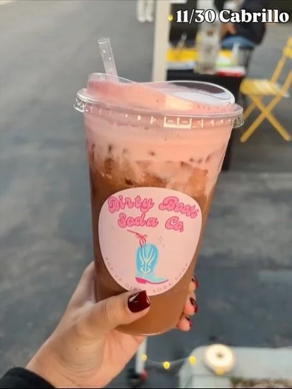 Come meet our friends @dirtyboots_soda on Sunday November 30th at @cabrilloaquarium 🥤  a tasty treat while you shop local all weekend long!! #sunandseacollective