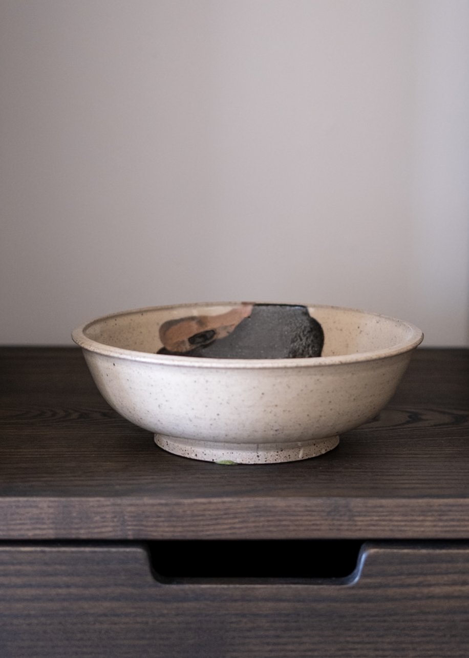 Mid Century Abstract Ceramic Glazed Bowl 02.jpg