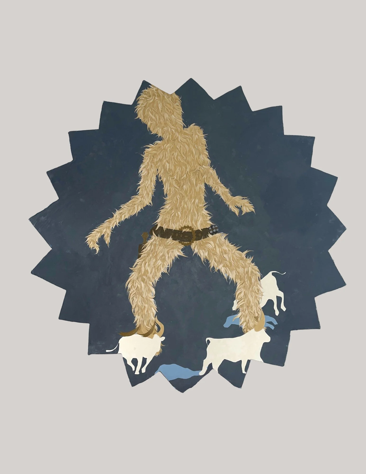 Watusi (2026) 
Oil and Acrylic on canvas, mounted on wood panel
