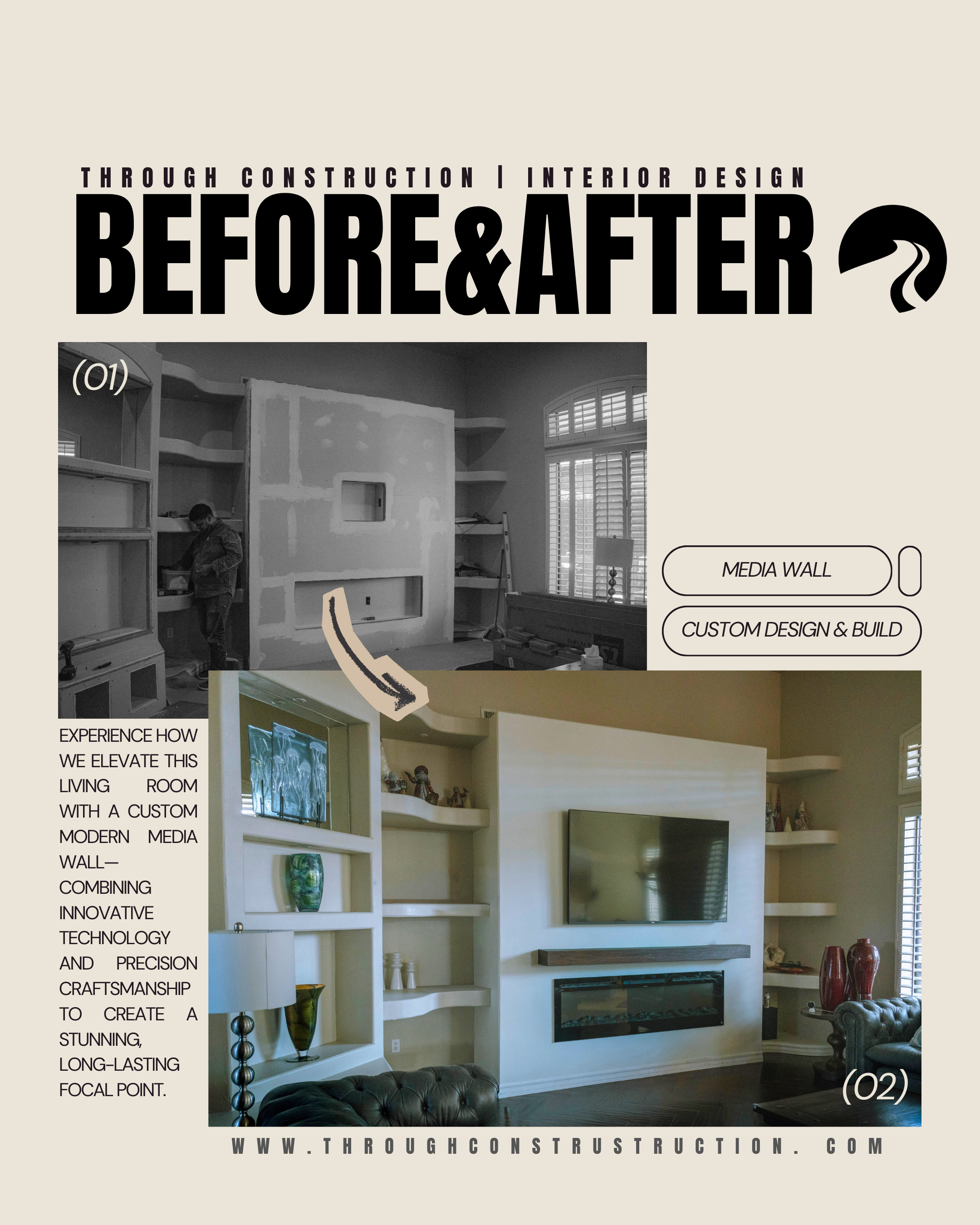 Custom Interior Design - Media Wall