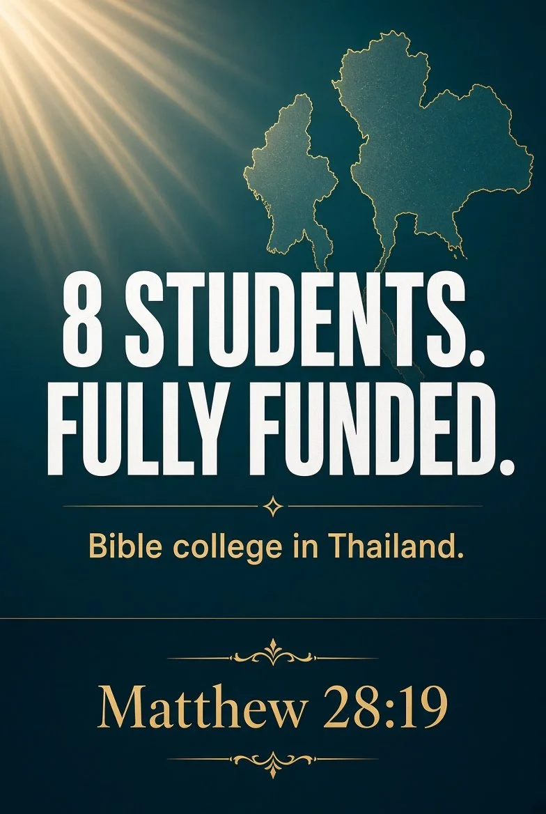 Your giving just paid Bible college tuition.