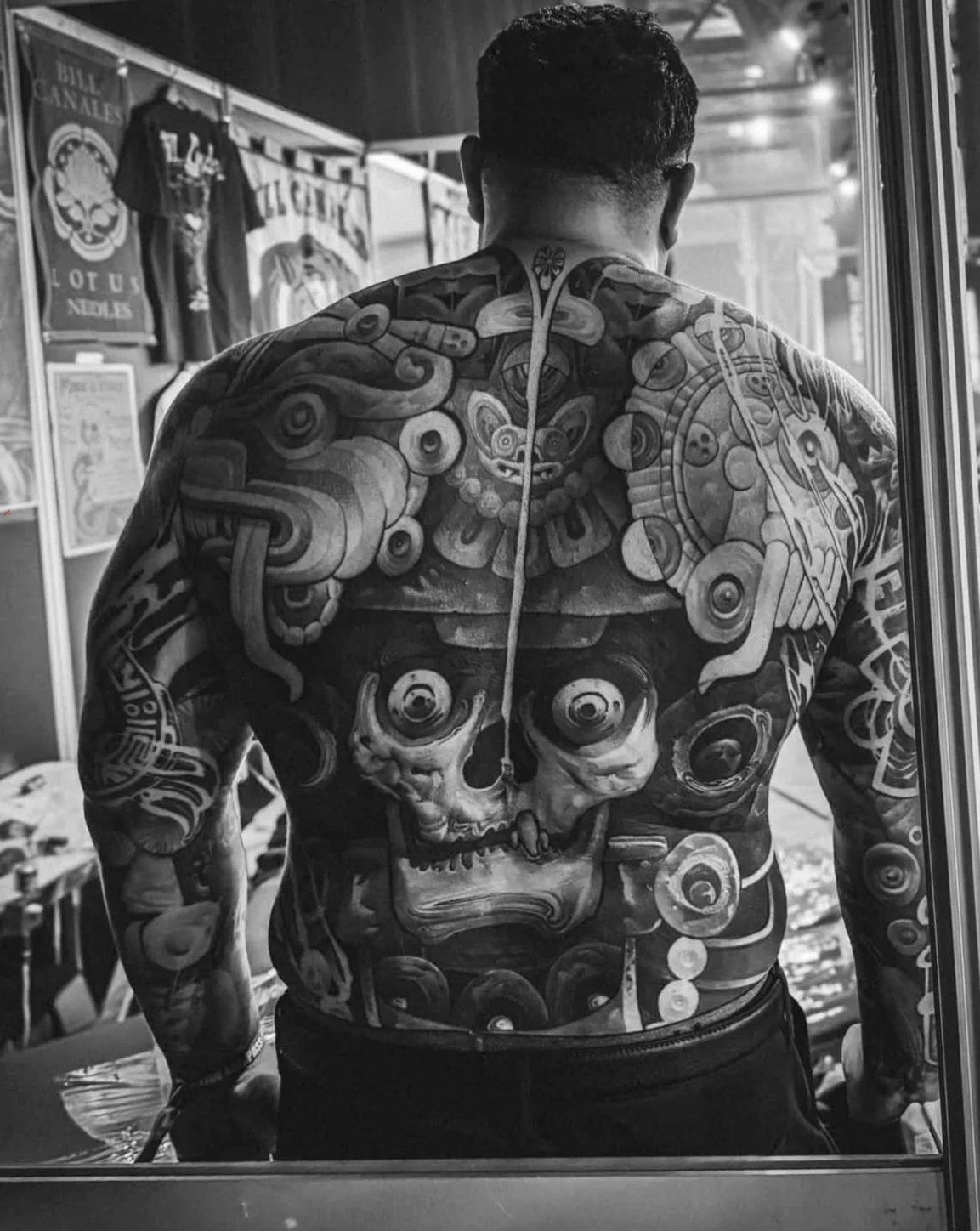 black and grey mayan tattoo created in South Park San Diego