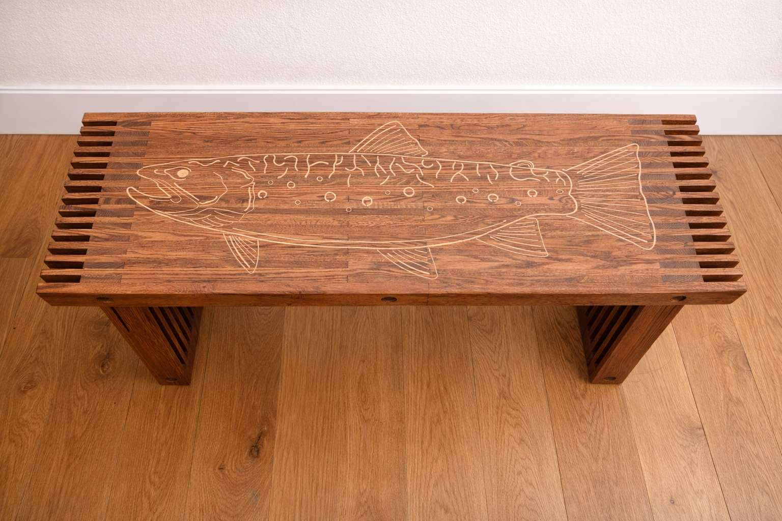 Solid Trout Inlay Bench