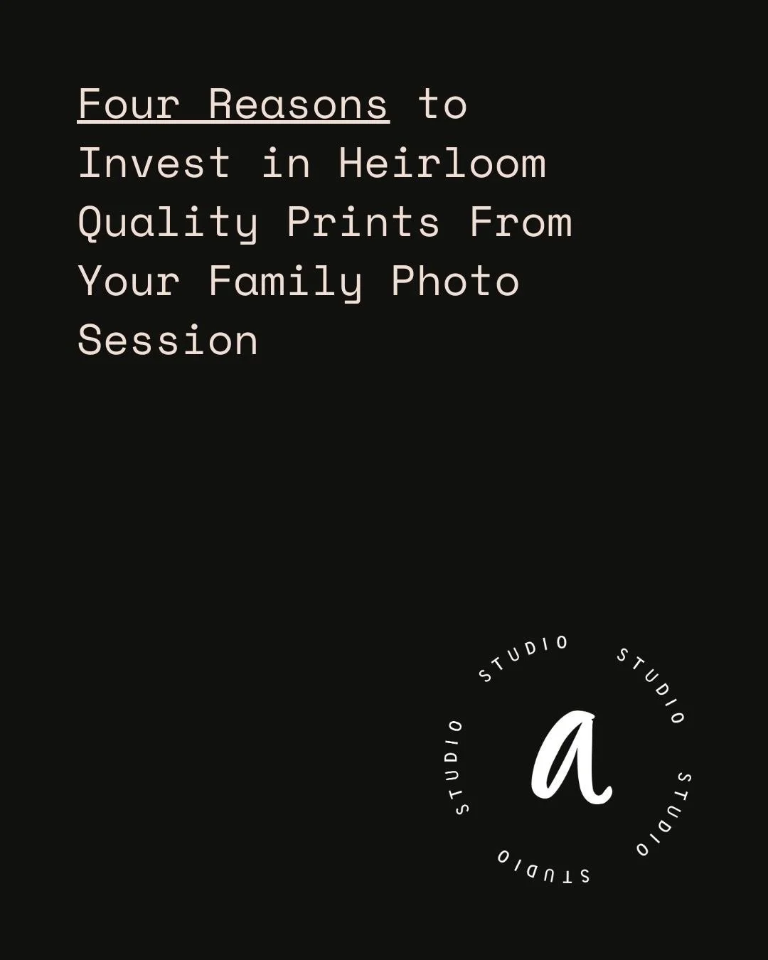 FIRST BLOG POST is Live: Four Reasons to Invest in Heirloom Quality Prints From Your Family Photo Session. Click through and visit link in bio to read more 👀
.
.
.
.
.
#familyphotographer #ottawafamilyphotographer #ottawaphotographer #ottawastudio