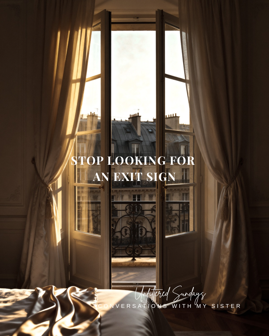 STOP LOOKING FOR THE EXIT SIGN. START LOOKING FOR THE SLEDGEHAMMER