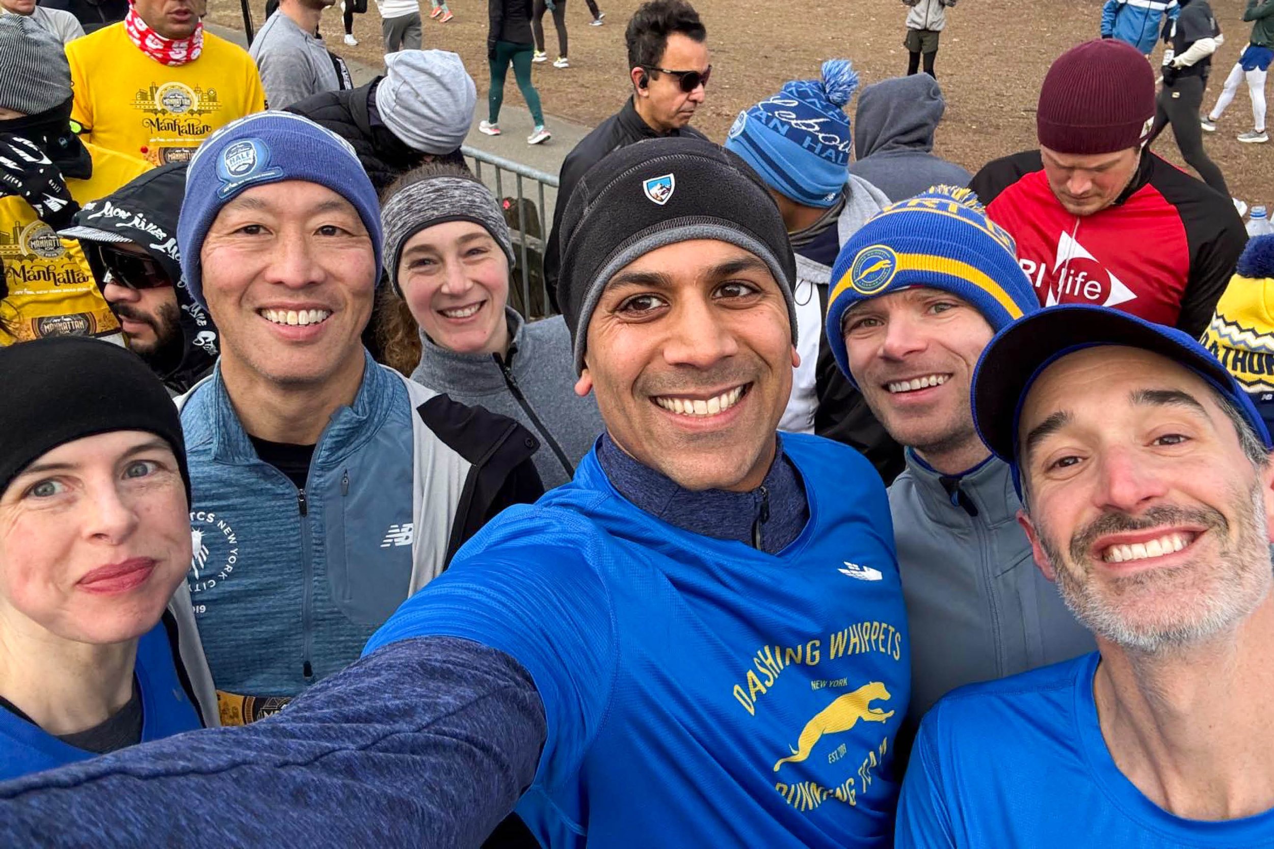 Dashing Whippets at the NYRR Manhattan 10K Photo Credit Sanj Kawa