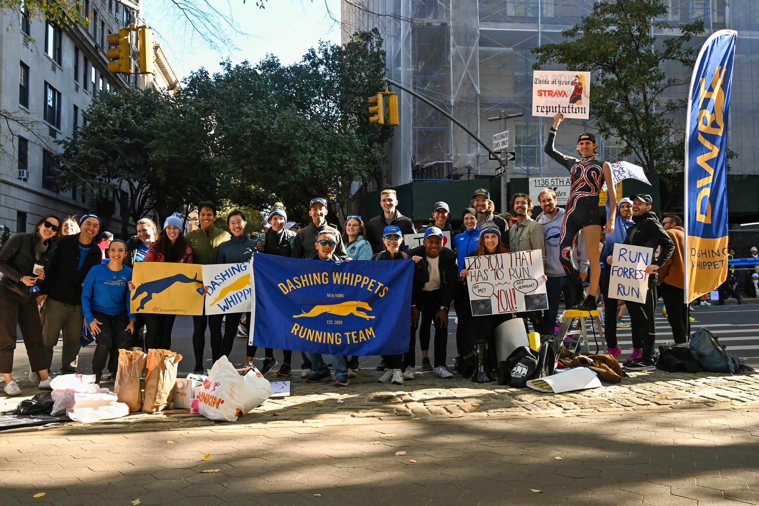 Whippets Cheering at the New York City Marathon Photo Credit: Stephen Cox