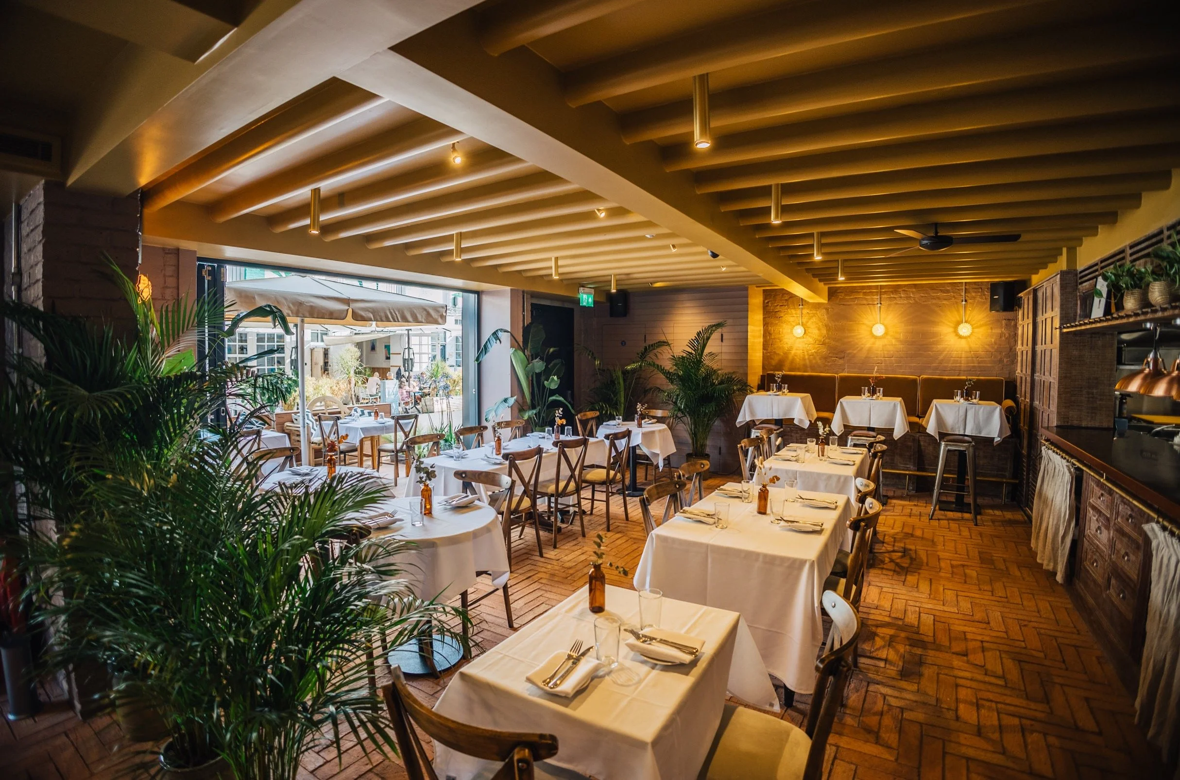 PYRA London, Tapas Spanish and greek restaurant in London. Affordable Private Hire: 40 guests seated / 80- Standing. An out door terrace.