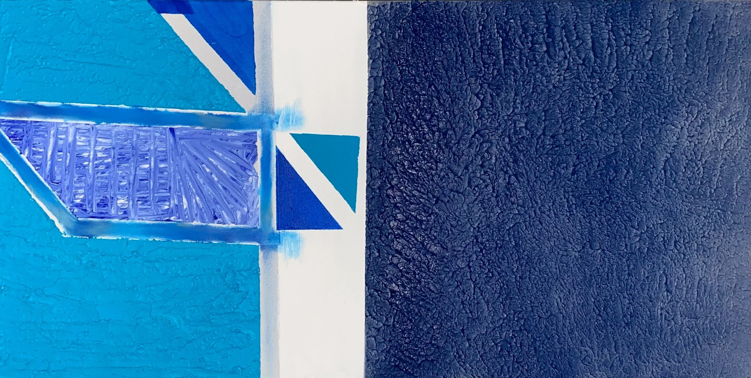 "Maybe Not Just Apples" [15x30x1.5][Popcorn Ceiling Texture Paste, Molding Paste, Acrylic, Oil Pastel]