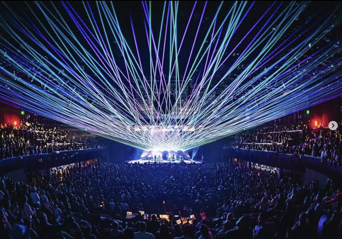 Dirtwire - Mission Ballroom 2024 - Production design, custom media server to run synchronized visuals, lights, and lasers for the Dirtwire Performance at Mission Ballroom in Denver, CO.