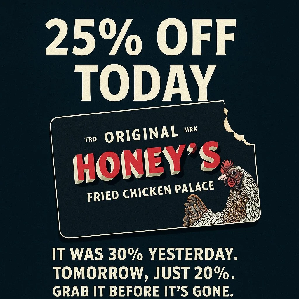 🐔 Yesterday was 30% OFF. Today it&rsquo;s 25% OFF Honey&rsquo;s gift cards&mdash;still a huge savings! 🎁

Tomorrow it drops to 20%, then it&rsquo;s gone.

⚡ Don&rsquo;t let your savings get eaten away&mdash;grab yours now!

👉 Link in bio.