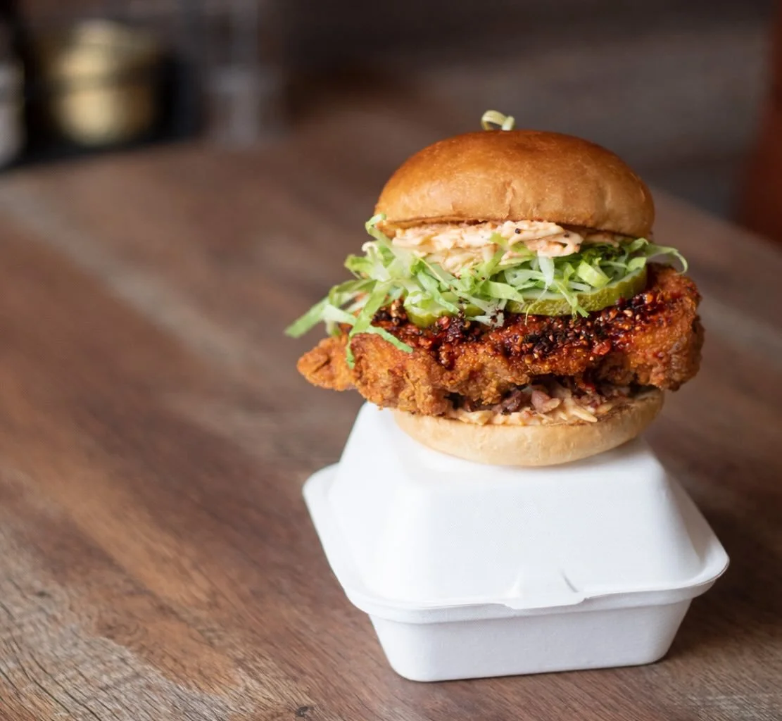 The Angry Pimento We took our classic Pimento and made it pick a fight.

Horseradish pimento cheese. Bacon. Lettuce. Spicy dills. Nashville hot dust. Smoky chile crisp.

It&rsquo;s creamy. It&rsquo;s crunchy. It&rsquo;s mean. Come get your feelings h