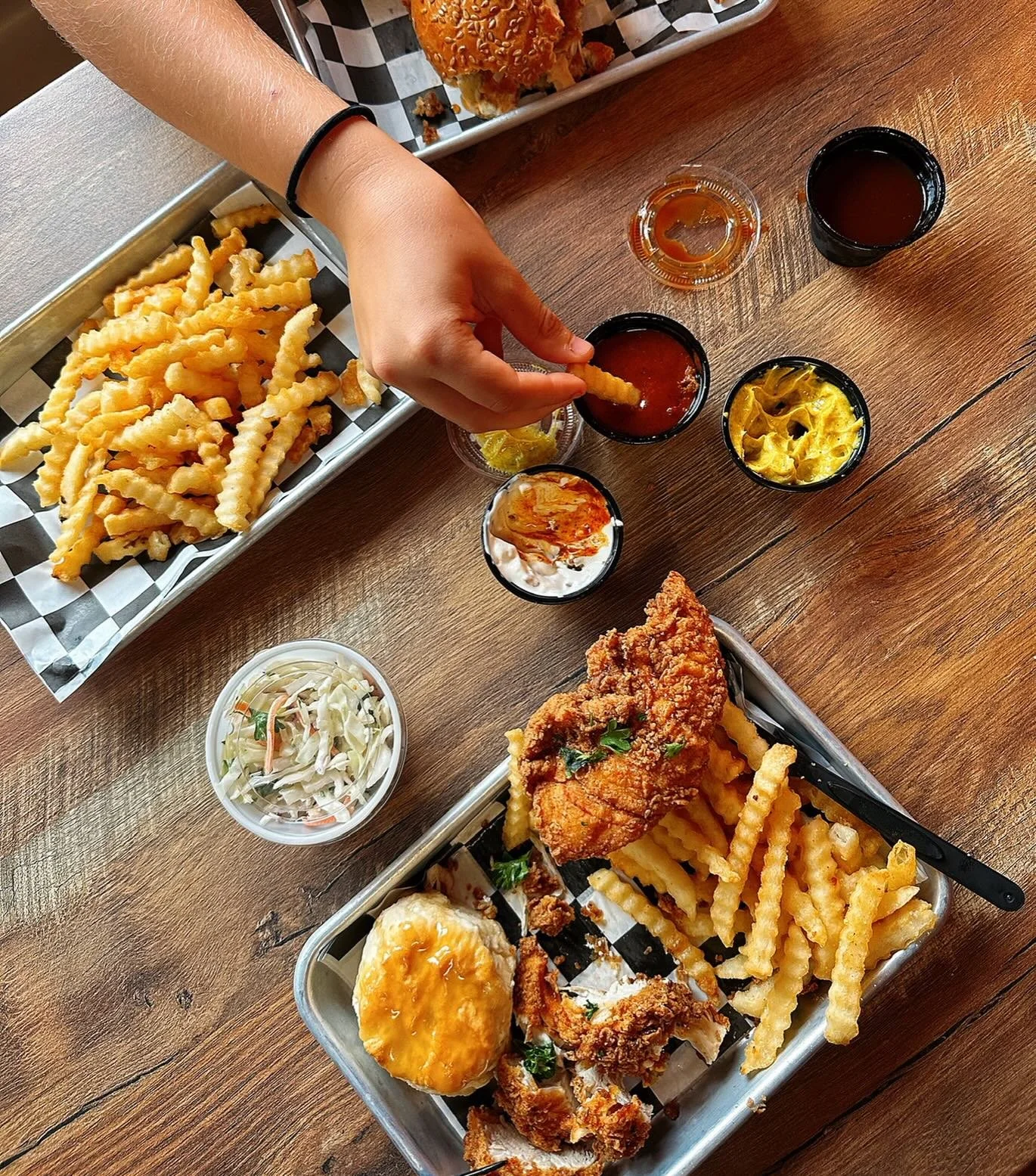 Eighteen sauces.
One correct decision: all of them.

Tendie Tuesday = 10% off Super Tendies.