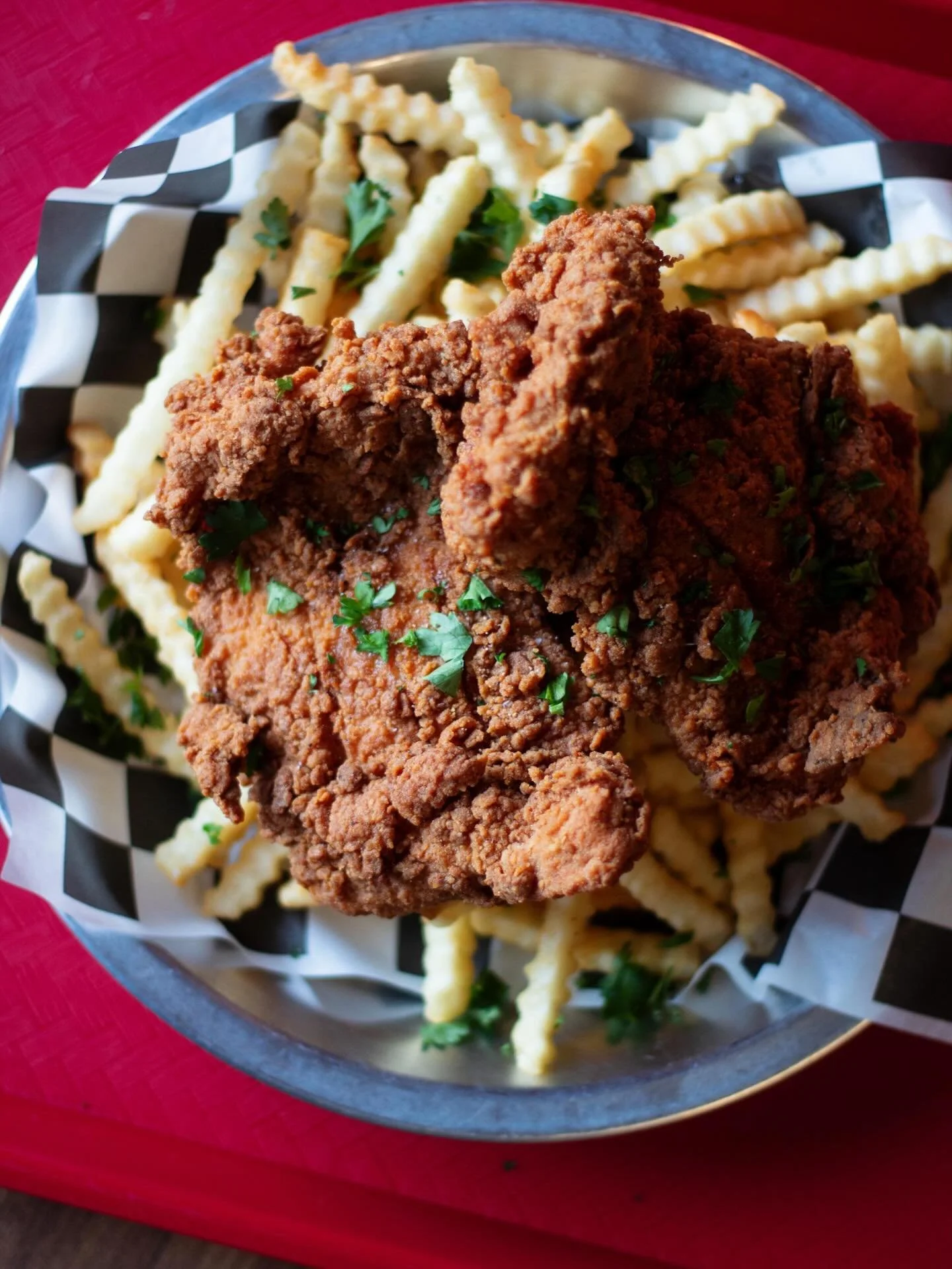 We didn&rsquo;t change the item. We just dropped the price.

Thighs n&rsquo; Fries &mdash; $12.95 today only (Usually $16.95)

2 boneless fried chicken thighs + a double order of crinkle-cut fries. Same chaos. Less money.

Also: it&rsquo;s Tuesday 👇