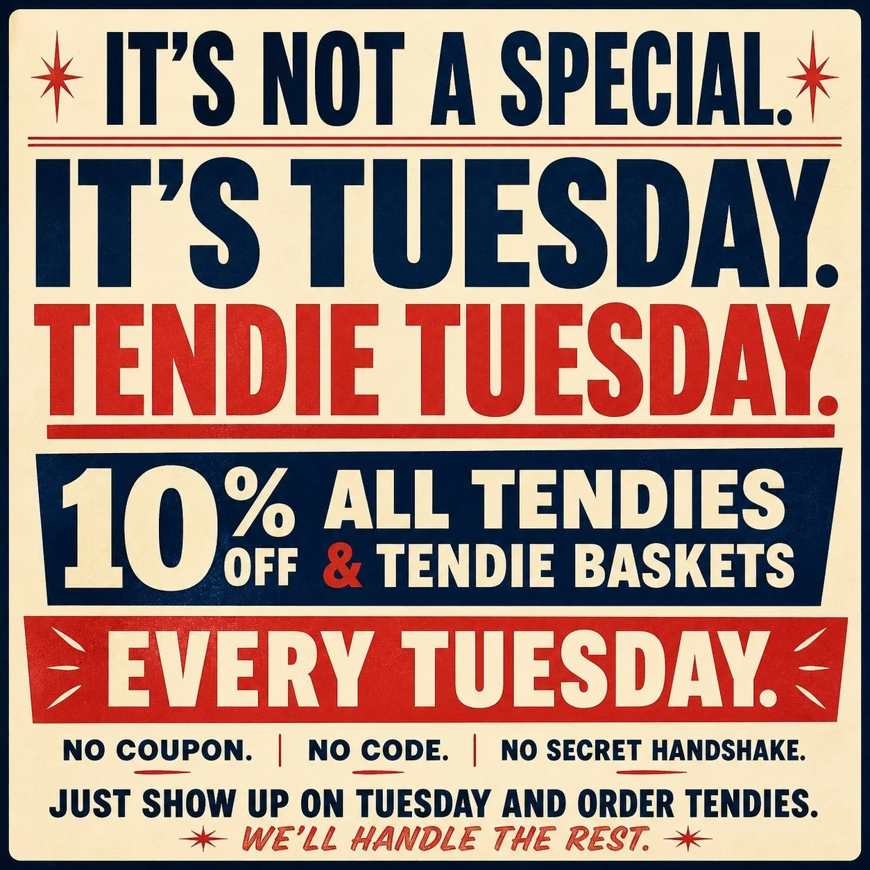 We&rsquo;re going to keep doing this until someone invents a better Tuesday.