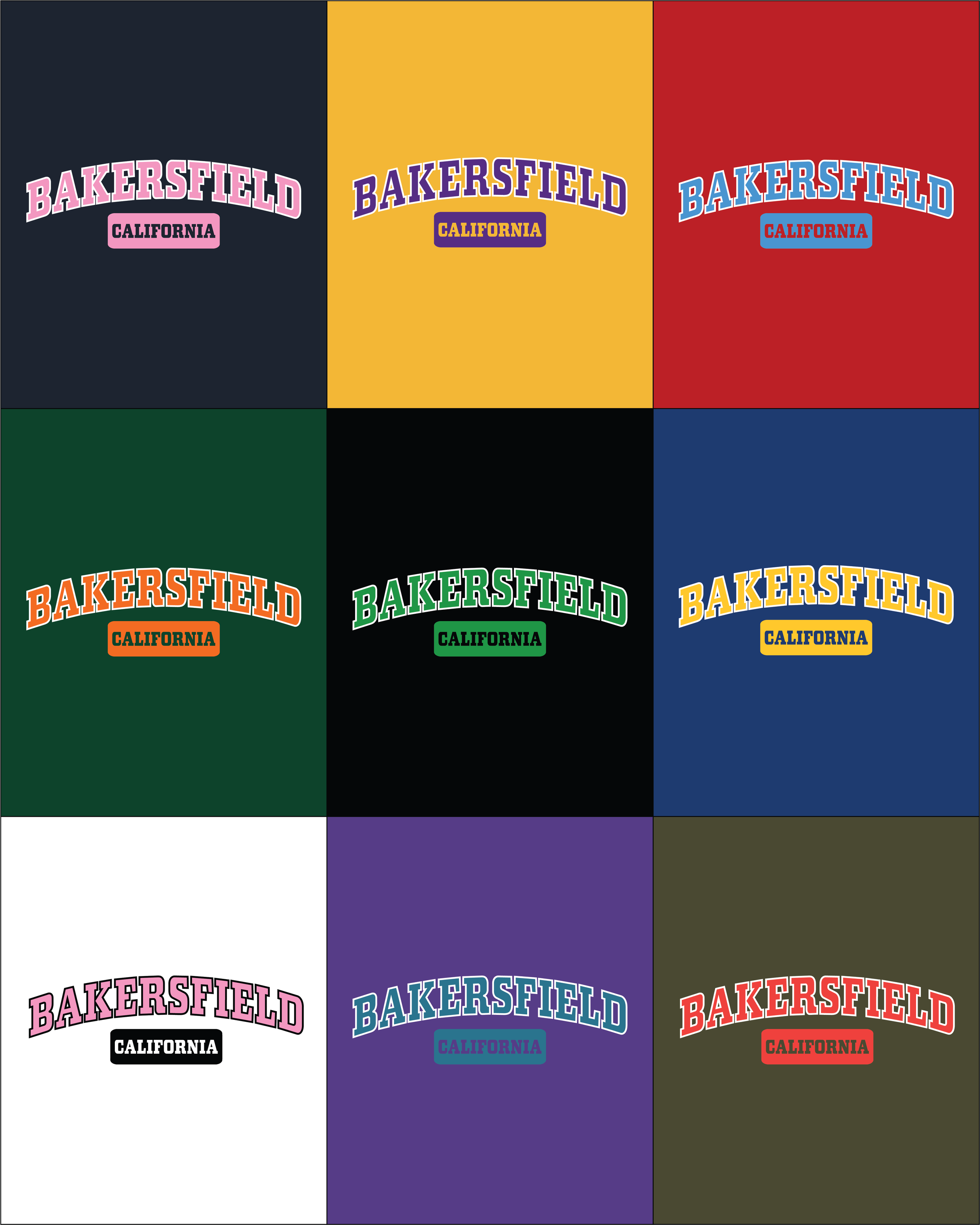 Athletic Block Bakersfield Tee