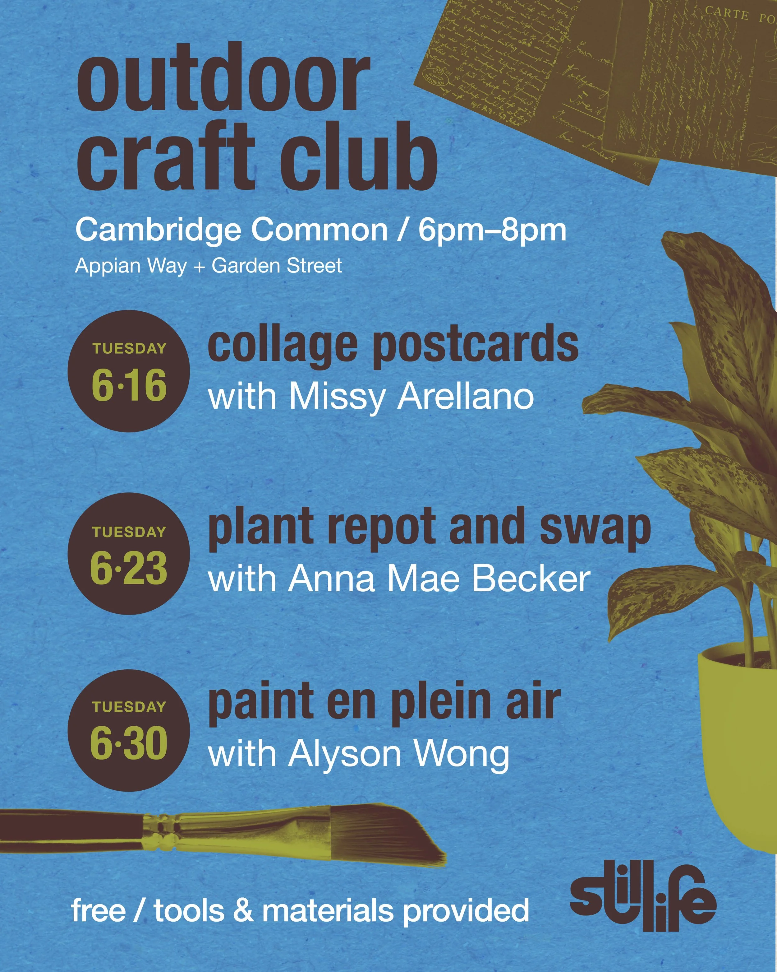 Outdoor Craft Club at Cambridge Common: Collage Postcards with Missy Arellano