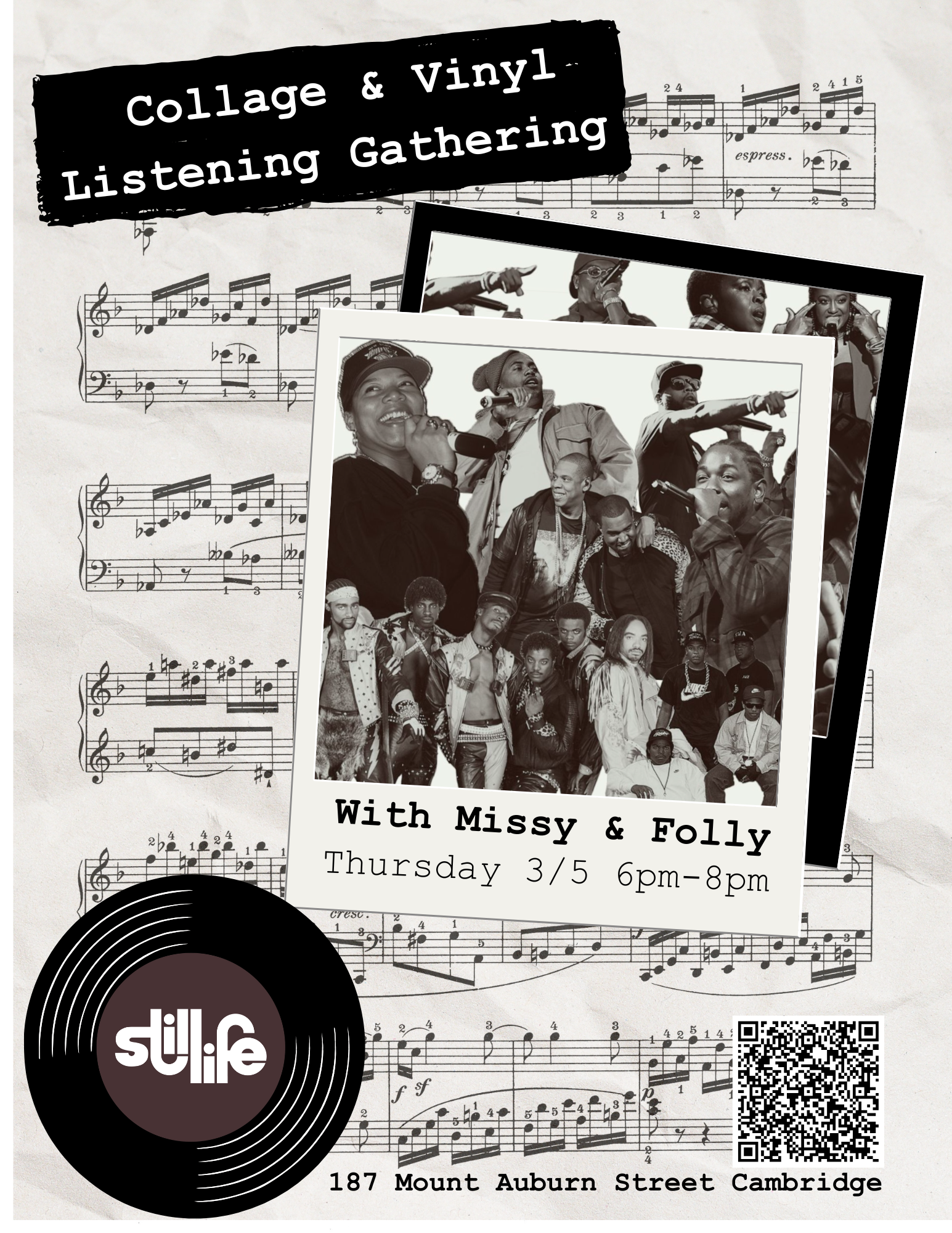 Collage & Vinyl Listening Gathering