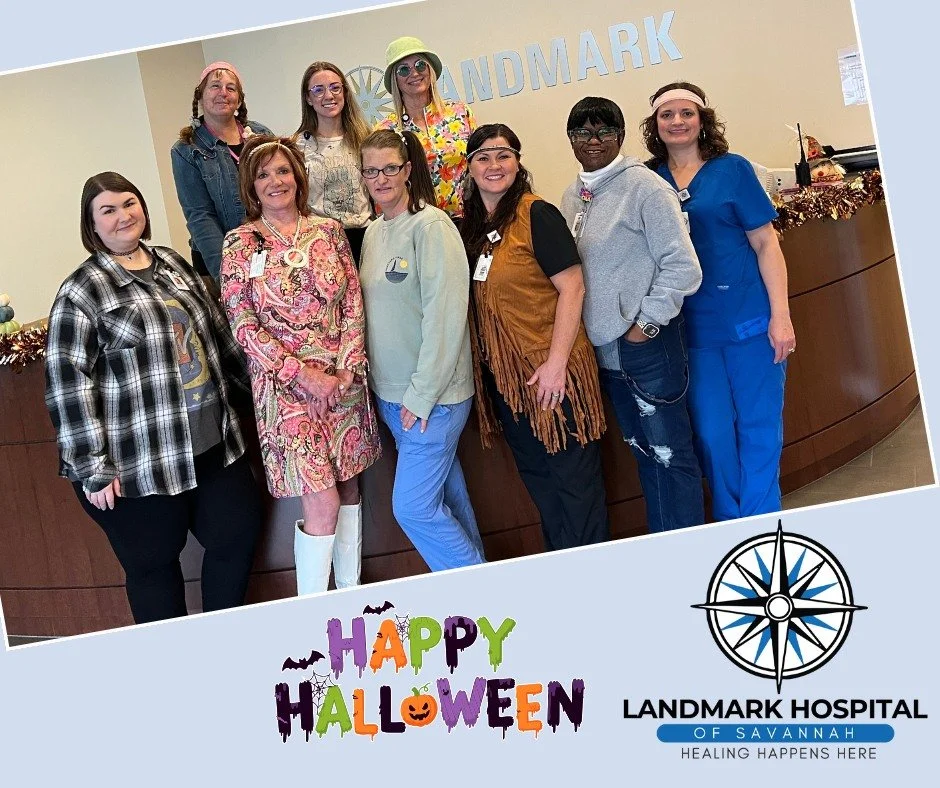 🕺🎶 Halloween Week rolls on at Landmark Hospital of Savannah! 🎶🕺

Today&rsquo;s theme: Dress as Your Favorite Decade! ✨
From groovy &rsquo;70s bell bottoms to neon &rsquo;80s vibes and Y2K throwbacks &mdash; our team traveled through time in style