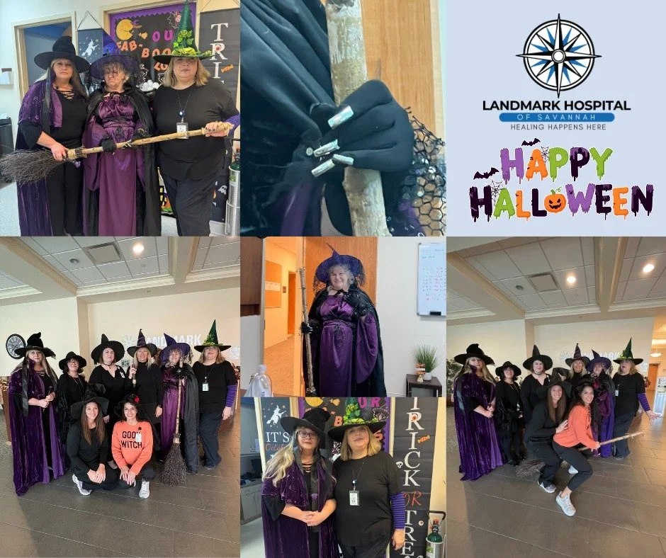 🧙&zwj;♀️🎃 It&rsquo;s Witches Day at Landmark Hospital of Savannah! 🎃🧙&zwj;♀️

Our staff brewed up some serious Halloween spirit today &mdash; with hats, capes, and plenty of spellbinding smiles! ✨🪄
From good witches to spooky ones, our team brou