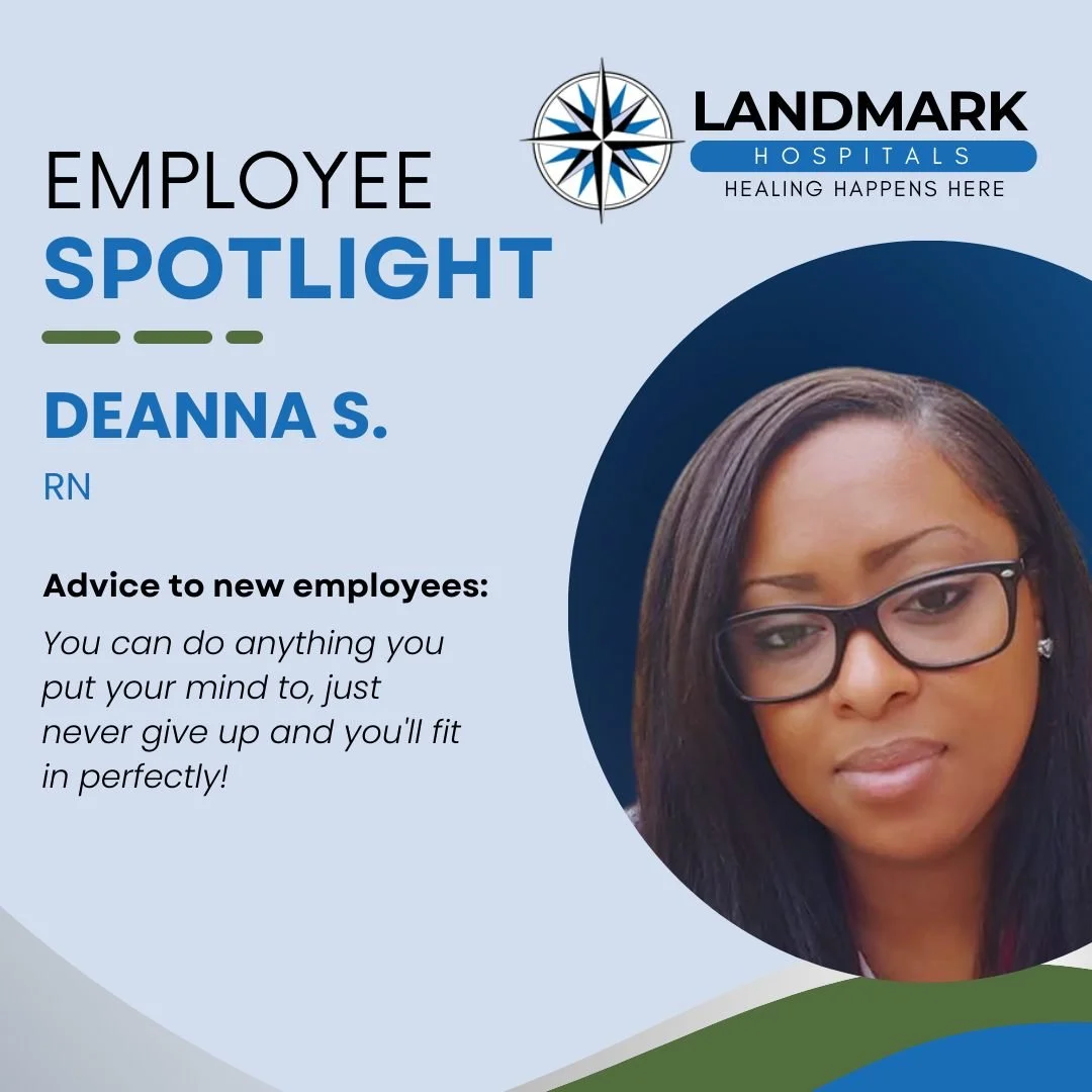 TEAM TUESDAY: Meet DeAnna S., our RN! 💙🩺

💼 Name &amp; Title: DeAnna S., RN
🕒 Industry Experience: 11 years as an LPN, 4 years as an RN; 8 months with Landmark Savannah

🎓 Certifications &amp; Specialties:
&bull; ACLS
&bull; BLS

✨ Unique Talent