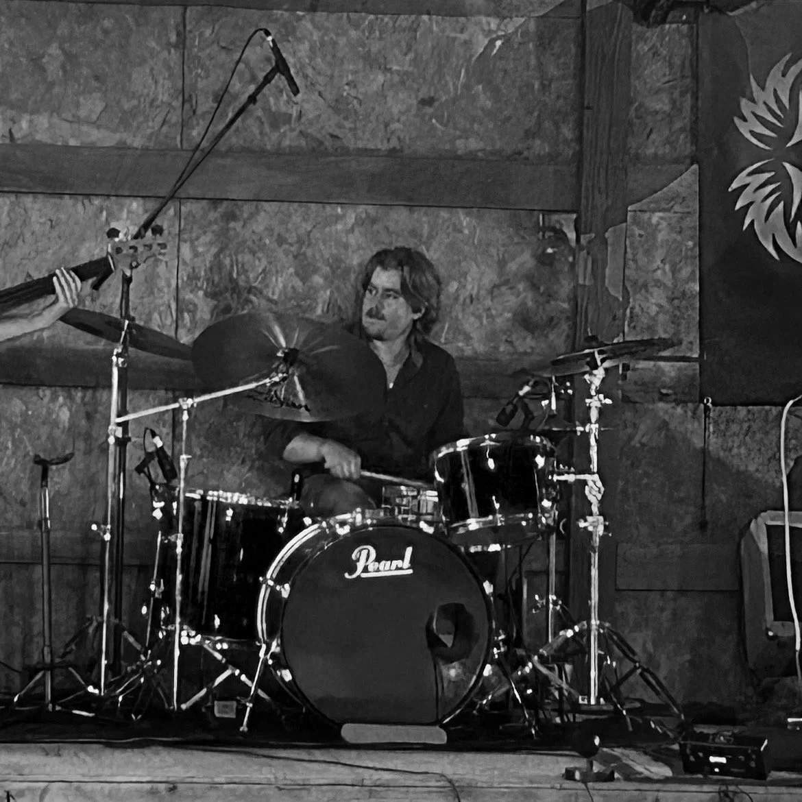 Drummer behind the set