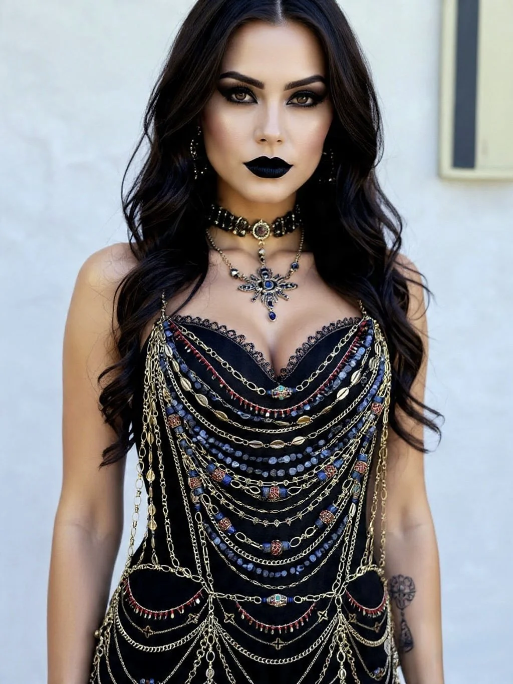 Blue Dominion Chain Dress