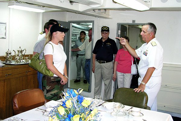Karri Turner in the Admiral's Quarters