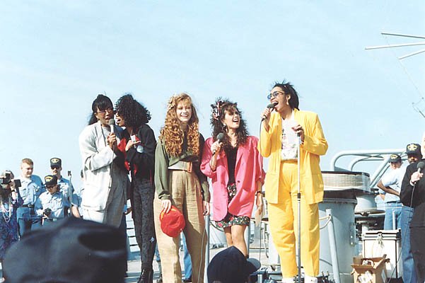 The Pointer Sisters with Krystyne Haje and Marie Osmond (photo from Edward Lowe)