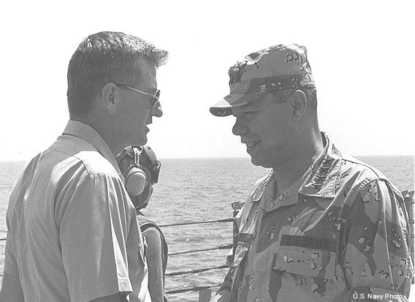 Captain J. Blesch and Gen. Colin Powell (photo from Cap. J. Blesch)