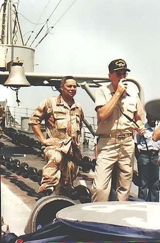 General Colin Powell and Captain J. Blesch (photo from B. A. Johnson)