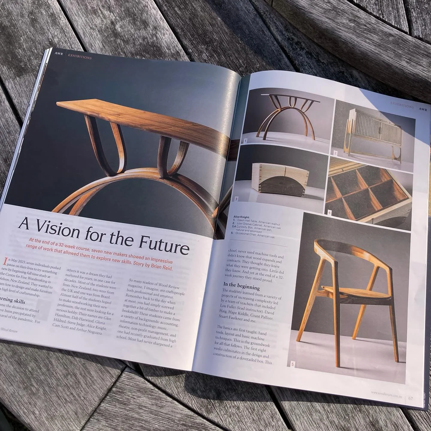 Sharing a lovely write up on the class of &lsquo;23 by @brianreidfurniture in the @woodreview ! 🙌 

Photography by @danielallenstudio 

#furnituredesign #furniture #furnituremaking #finewoodwork #woodwork #handmade #craft #table #chair #cabinetmakin