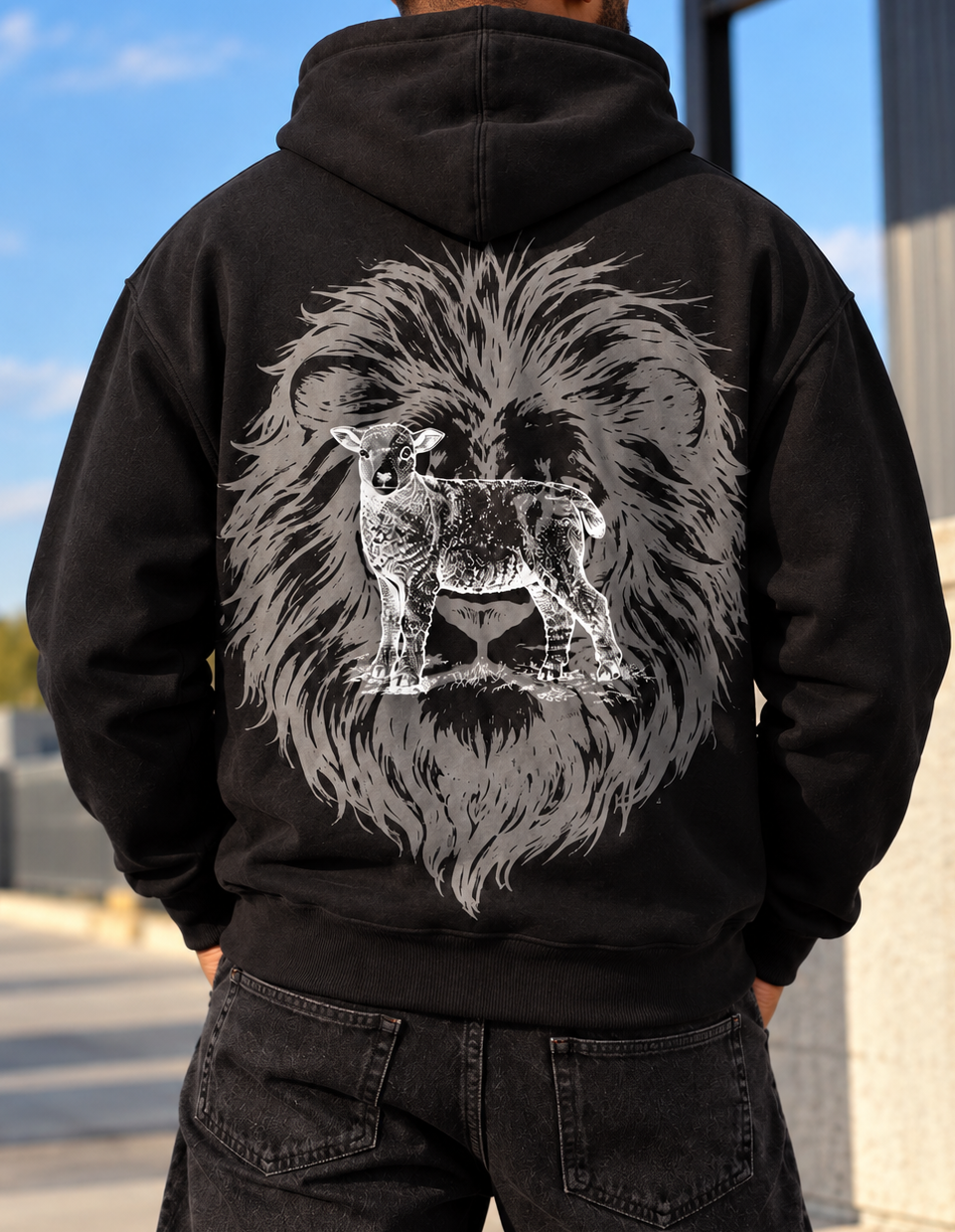 Lion and Lamb Urban Hoodie Portrait.png