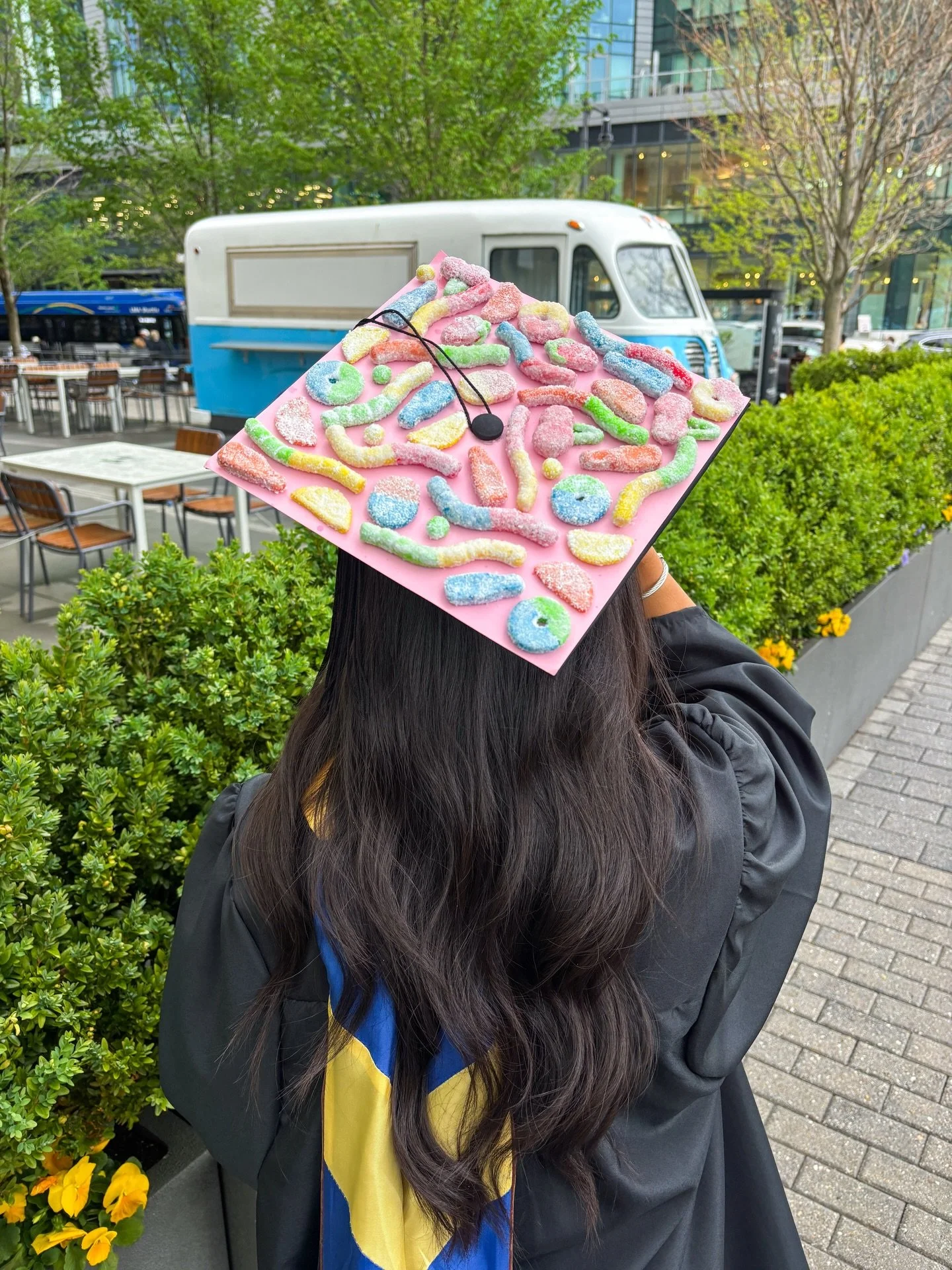 Graduating with my BFA it was only right to do a creative graduation cap. A little change from graphic design, my &ldquo;Sweet Success&rdquo;  graduation cap which embodied me and my sweet tooth. Each piece is handmade out of oven bake polymer clay a