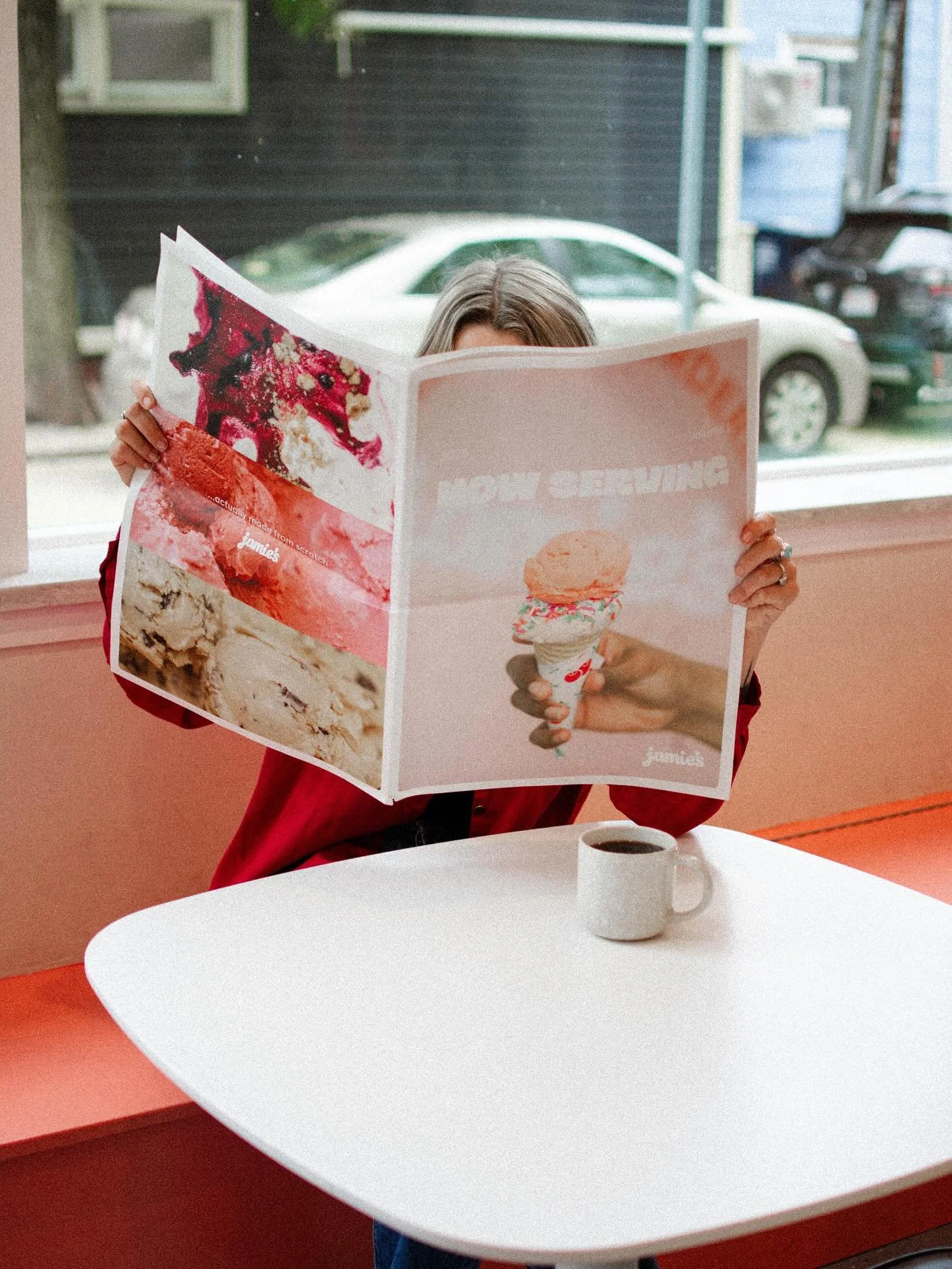 Jamie&rsquo;s Ice Cream Co. Newspaper (one of my favorites🫶) 

a collectors item that includes fun facts, behind the scenes, products, and more!

applications used:
indesign
photoshop
illustrator 
 
full newspaper spread in the link in bio 🔗