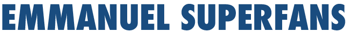 Text reading 'Emmanuel Superfans' in bold blue font on a plain background.