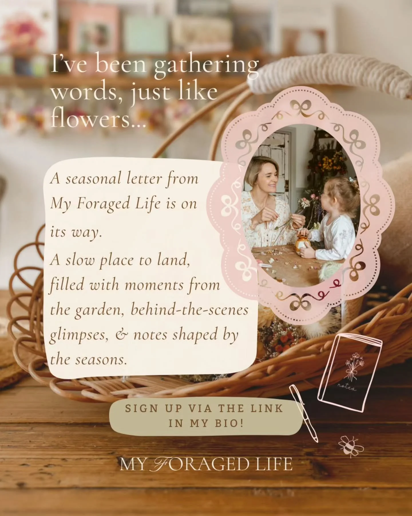 I&rsquo;ve been quietly writing something special&hellip; 🌿

A seasonal letter from My Foraged Life, sharing little moments from the garden, behind-the-scenes glimpses, and gentle notes shaped by the seasons.

I&rsquo;d love for you to receive it ~ 