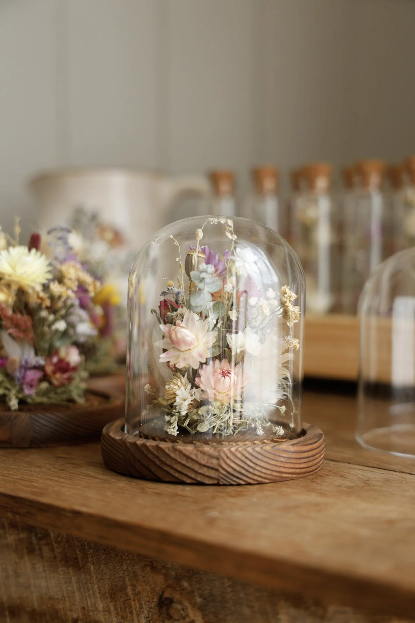 Everlasting Cloche ~ Petite Flower Meadow