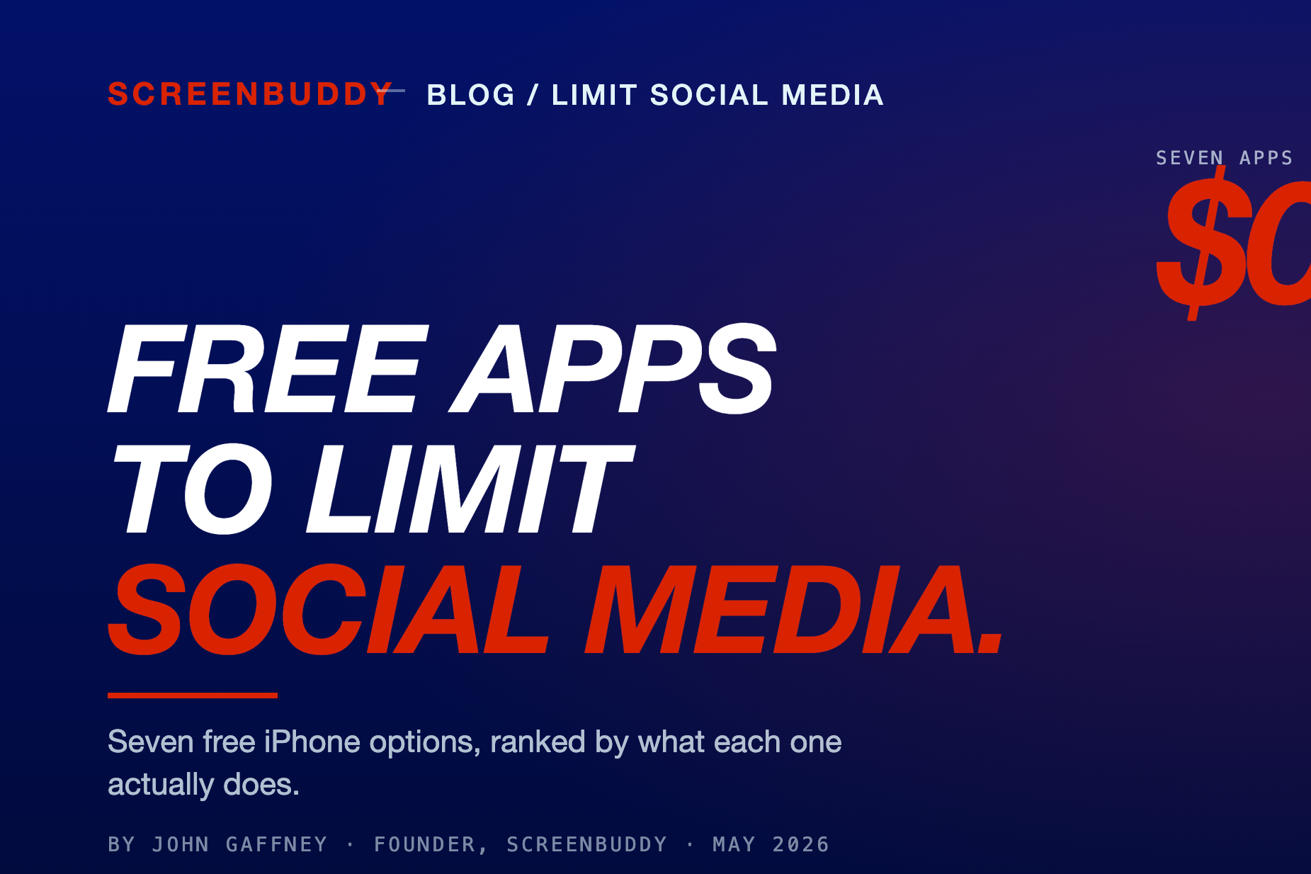 Free Apps to Limit Social Media Use on iPhone