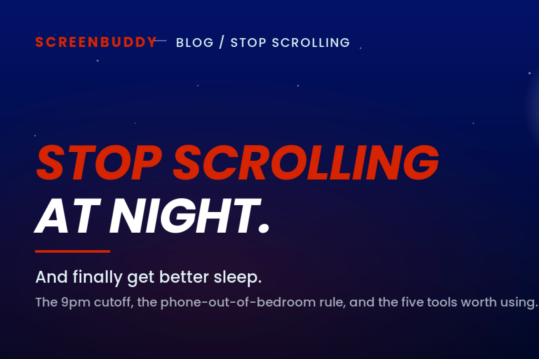 How to Stop Scrolling at Night
