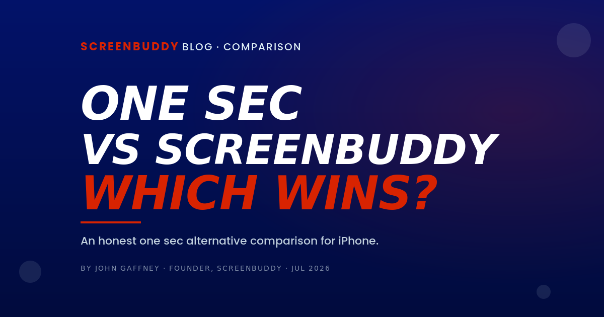 one sec vs ScreenBuddy: The Best one sec Alternative for iPhone
