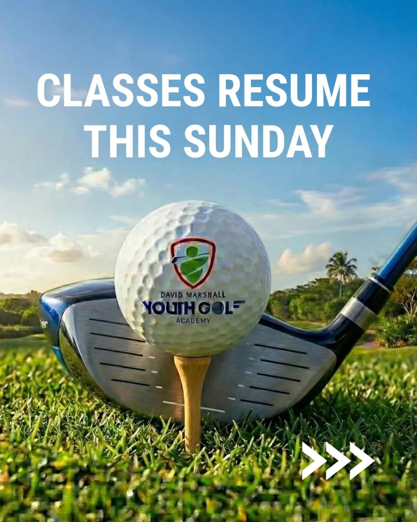 Sunday Golf is BACK! ⛳️🇧🇧

Ready to get back on the green? The David Marshall Youth Golf Academy resumes classes this Sunday 11th January 2pm-5pm

Whether you are picking up a club for the first time or you&rsquo;re looking to sharpen your game for