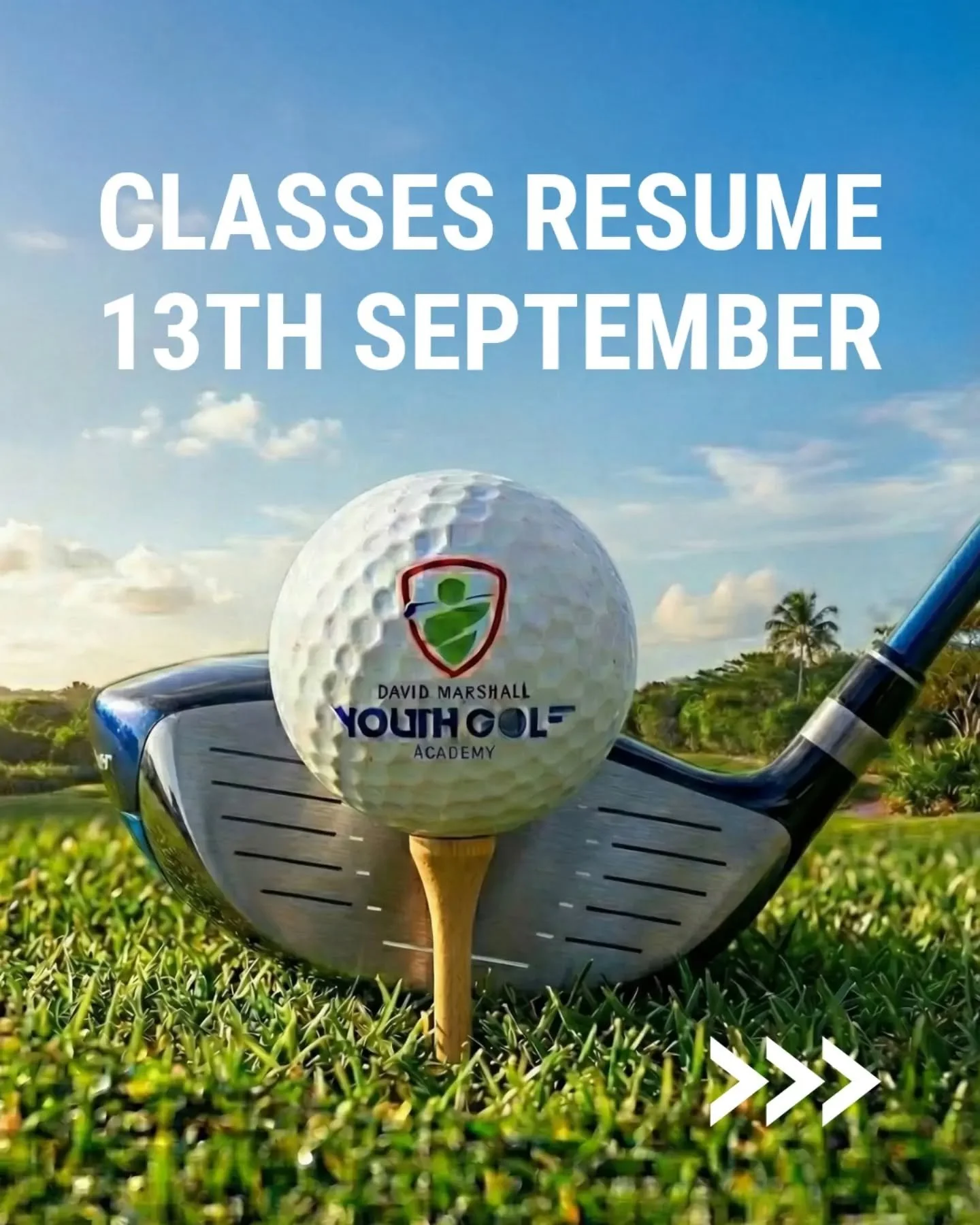 ⛳ A NEW TERM OF GOLF IS STARTING!

Summer may be almost over, but the golf continues! ☀️
The David Marshall Youth Golf Academy (DMYGA) is getting ready to welcome our young golfers back for a brand-new term - and we&rsquo;d love to welcome some new f