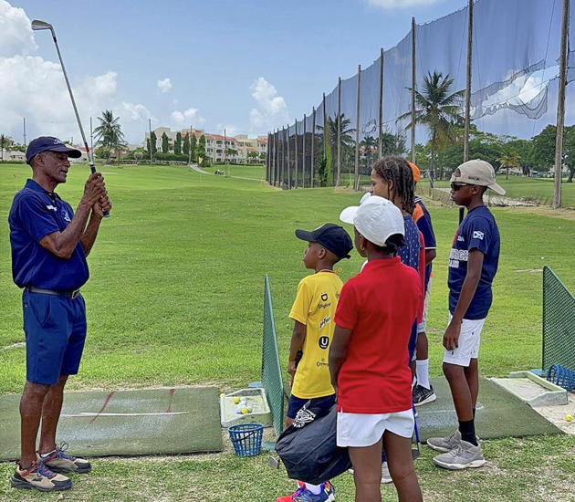 Youth junior golf coaching at Barbados Golf Club