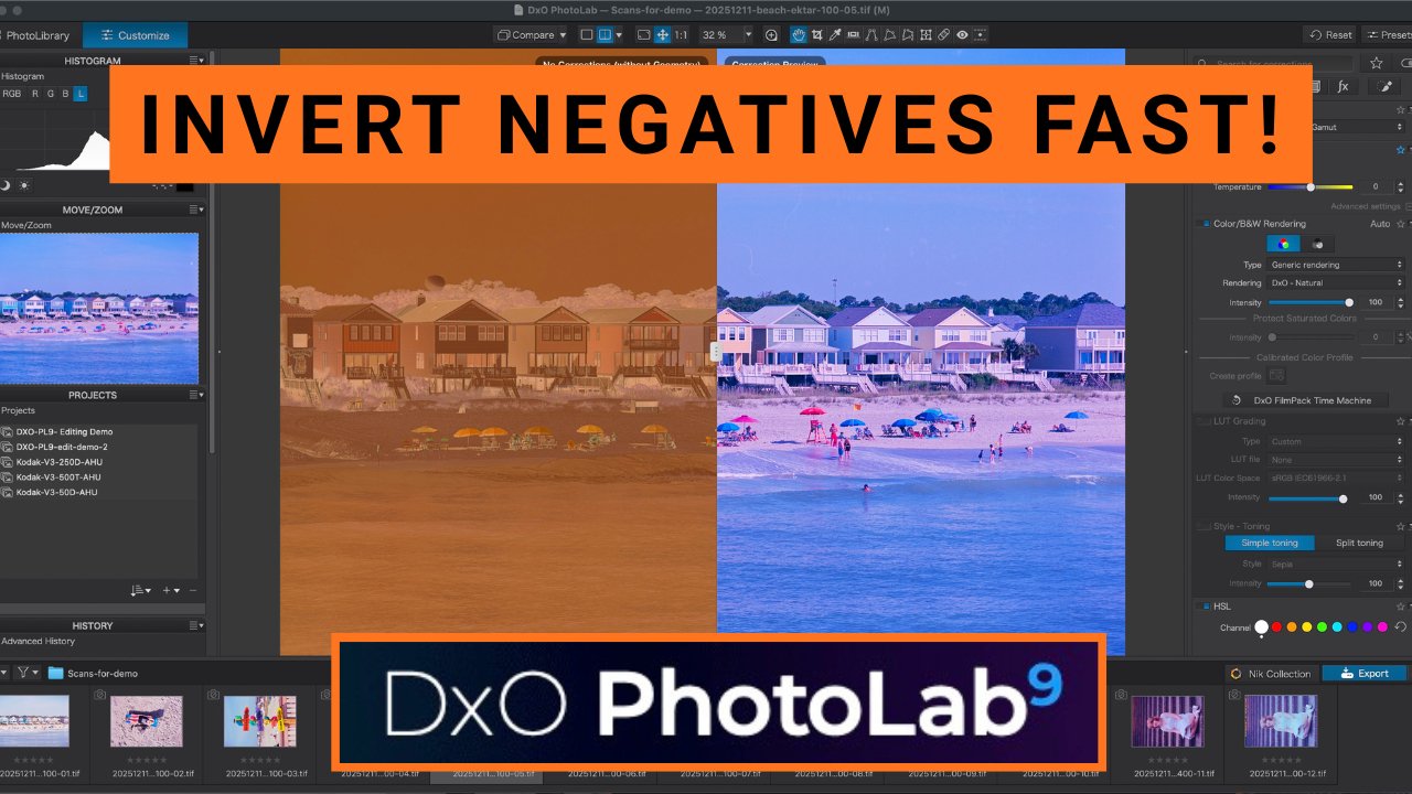 Mastering Color Negative Scanning: Invert &amp; Optimize in DxO PhotoLab 9