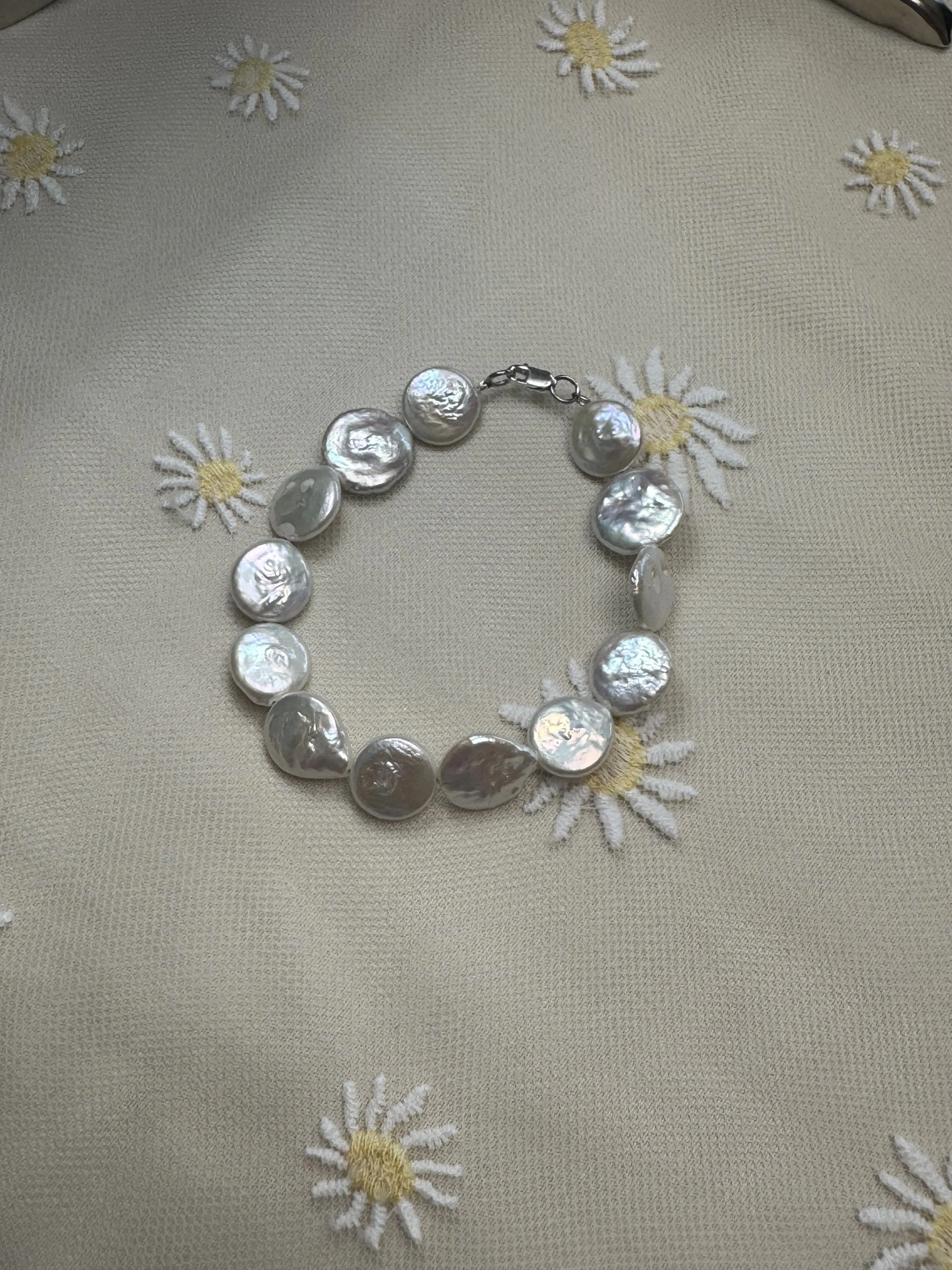 Freshwater Coin Pearl Bracelet