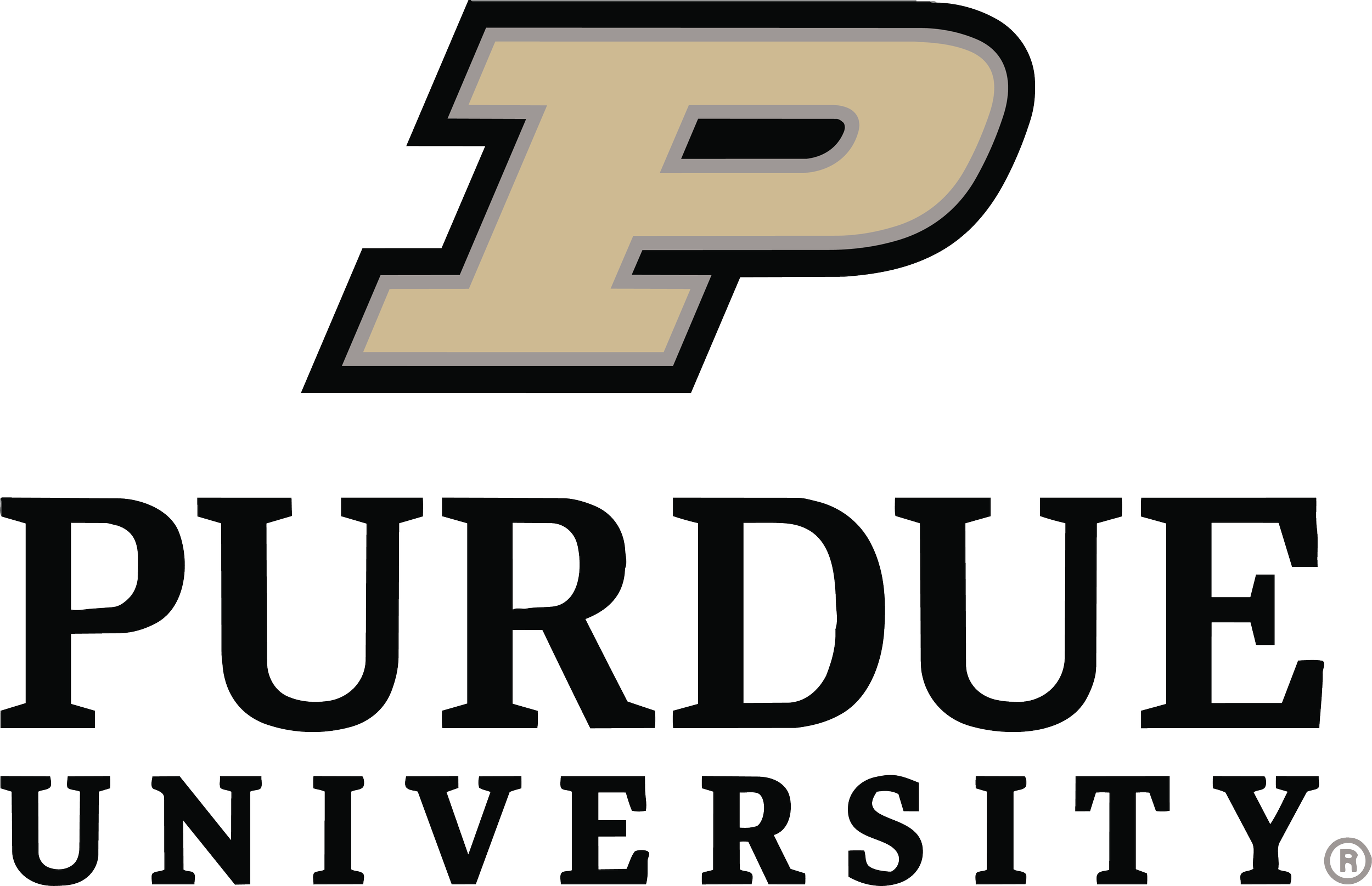 Purdue University logo with gold and black colors